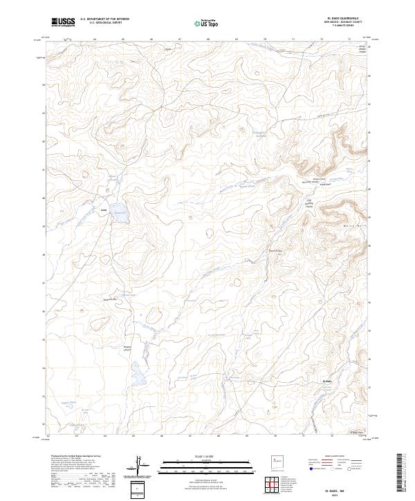 US Topo 7.5-minute map for El Dado NM