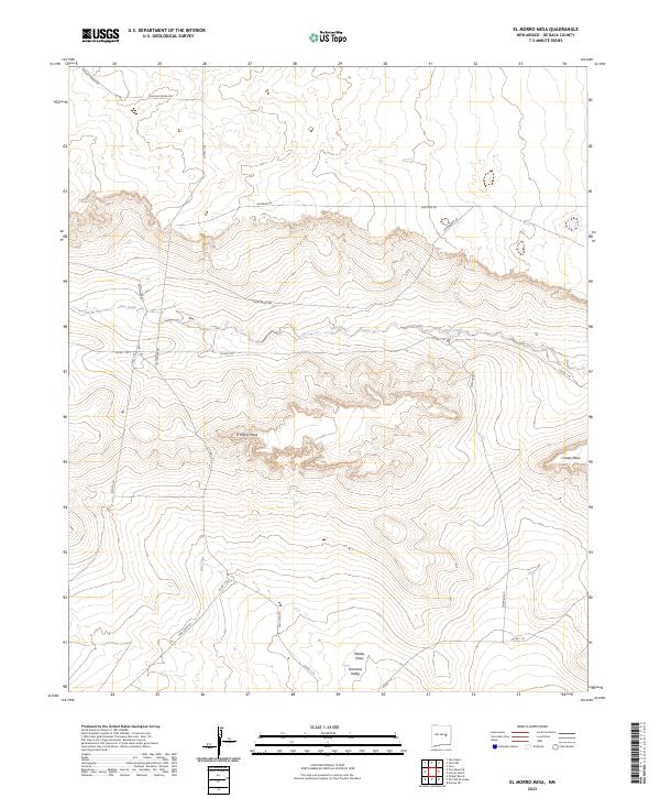 US Topo 7.5-minute map for El Morro Mesa NM