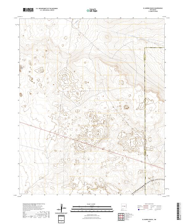 US Topo 7.5-minute map for El Morro Ranch NM