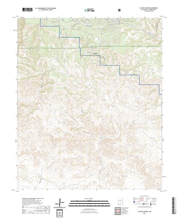 US Topo 7.5-minute map for El Paso Canyon NM