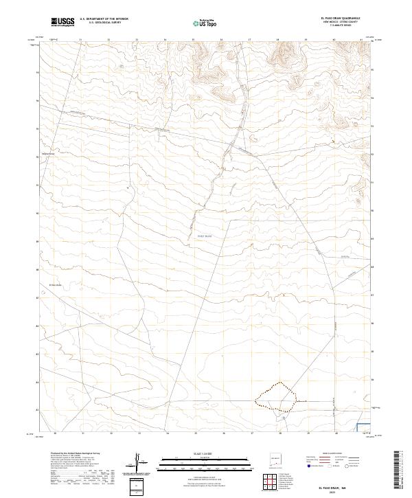 US Topo 7.5-minute map for El Paso Draw NM