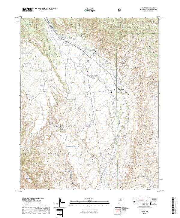 US Topo 7.5-minute map for El Rito NM