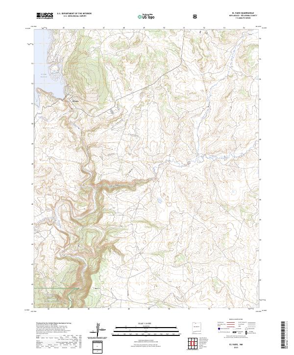 US Topo 7.5-minute map for El Vado NM