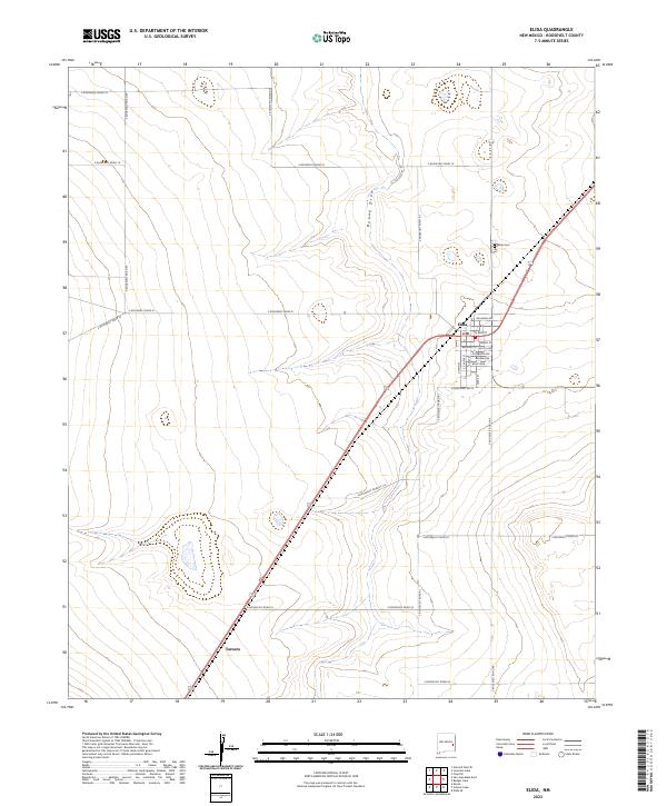 US Topo 7.5-minute map for Elida NM