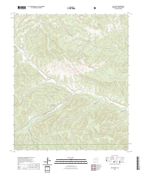 US Topo 7.5-minute map for Elk-Silver NM