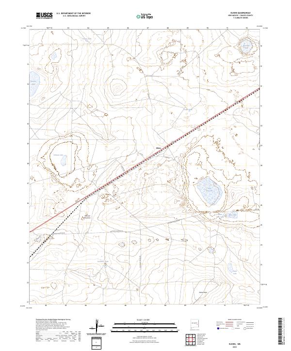 US Topo 7.5-minute map for Elkins NM