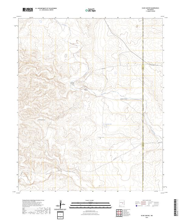 US Topo 7.5-minute map for Elsie Canyon NM