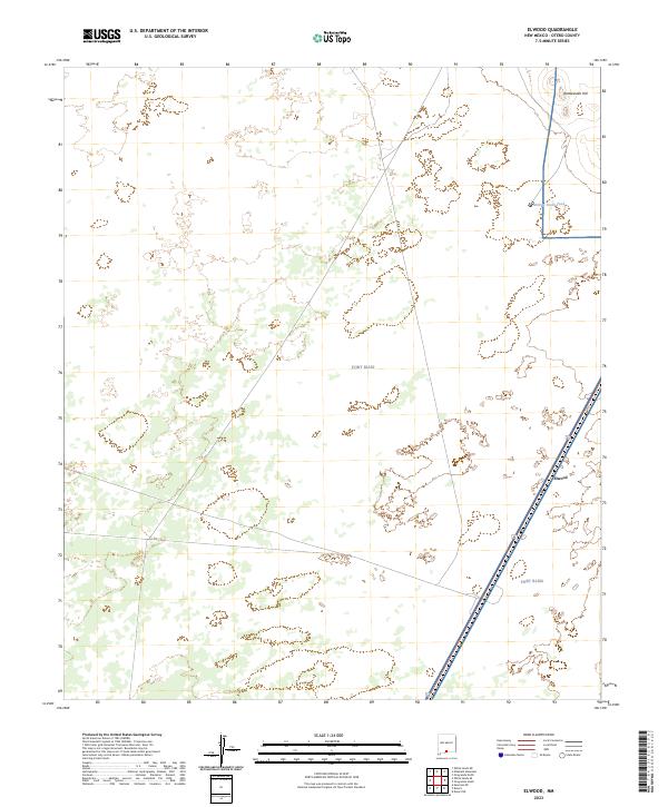 US Topo 7.5-minute map for Elwood NM