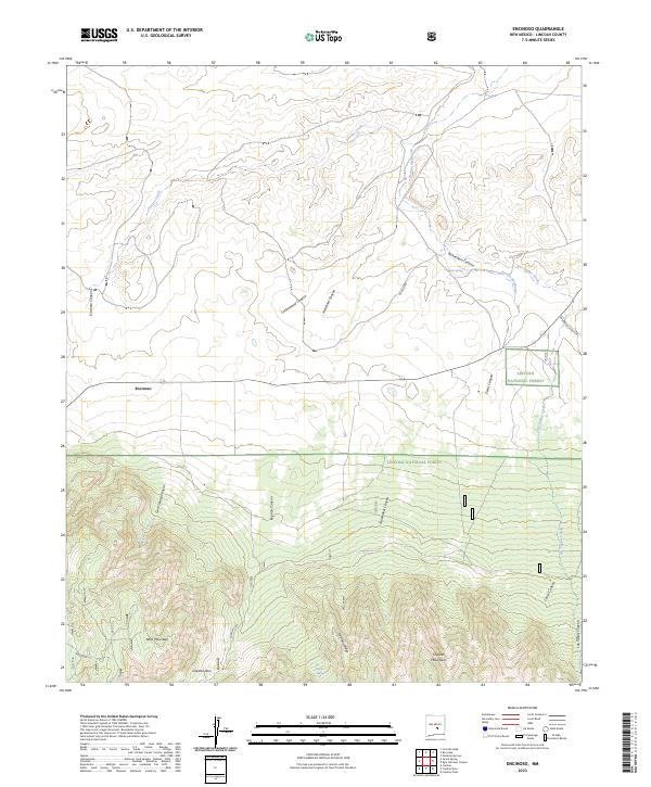 US Topo 7.5-minute map for Encinoso NM