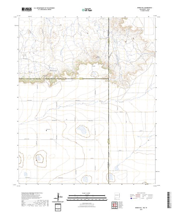 US Topo 7.5-minute map for Endee Hill NMTX