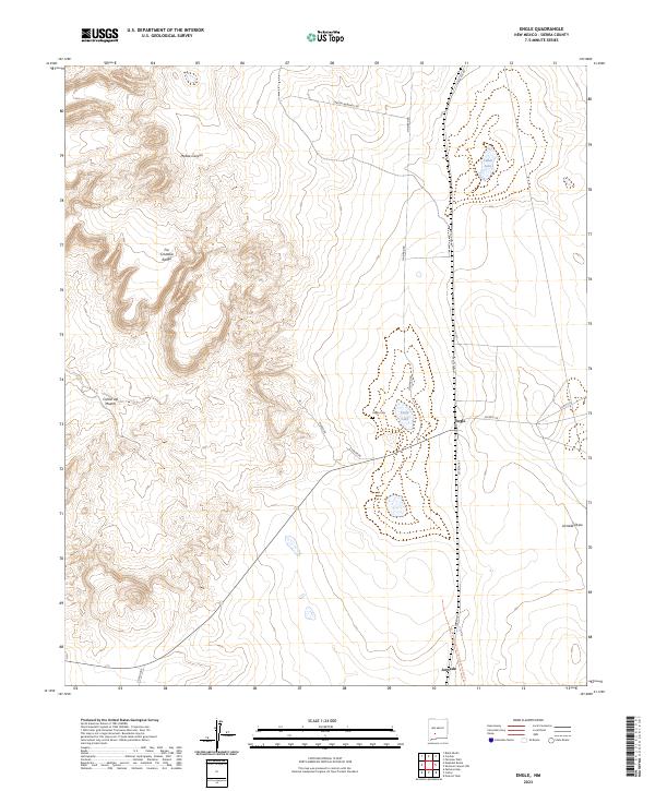 US Topo 7.5-minute map for Engle NM