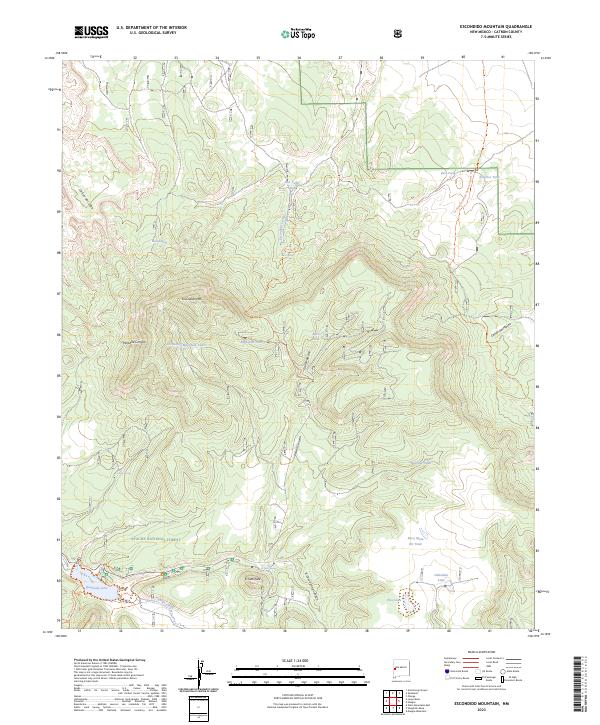 US Topo 7.5-minute map for Escondido Mountain NM