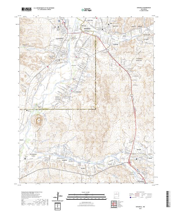 US Topo 7.5-minute map for Espanola NM