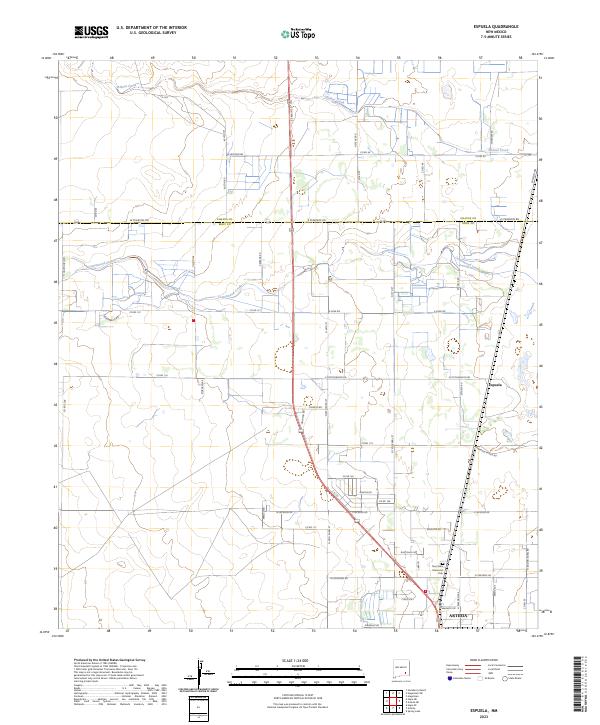 US Topo 7.5-minute map for Espuela NM