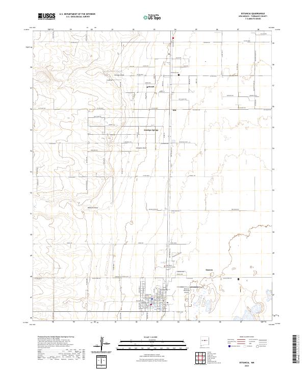 US Topo 7.5-minute map for Estancia NM