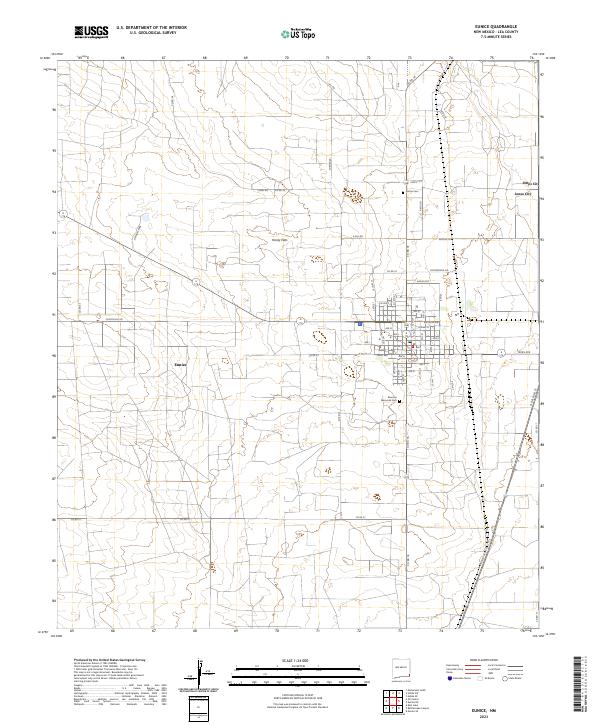 US Topo 7.5-minute map for Eunice NM