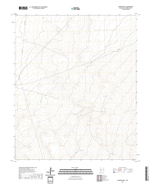 US Topo 7.5-minute map for Fairview Well NM