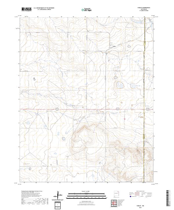 US Topo 7.5-minute map for Farley NM