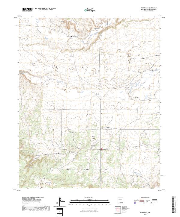 US Topo 7.5-minute map for Fence Lake NM