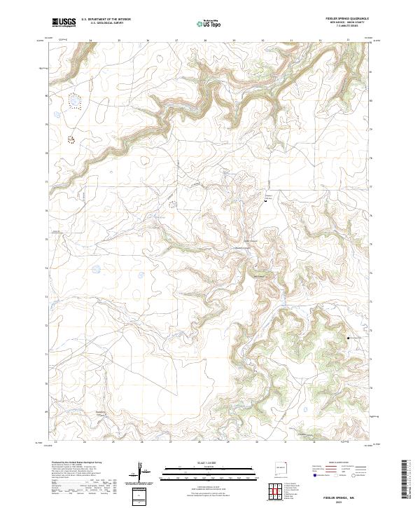 US Topo 7.5-minute map for Fiddler Springs NM