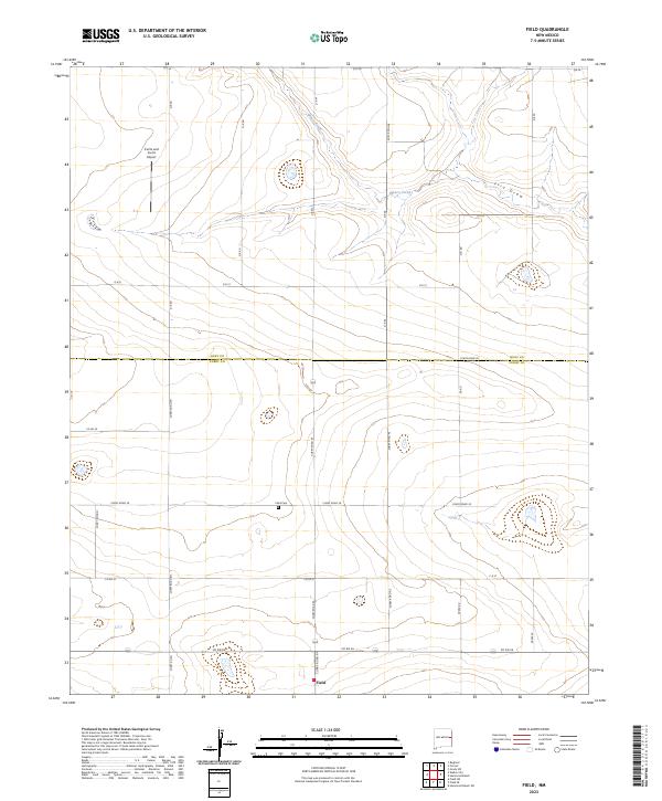 US Topo 7.5-minute map for Field NM