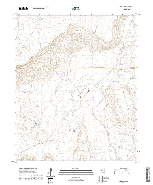 US Topo 7.5-minute map for Field Ranch NM