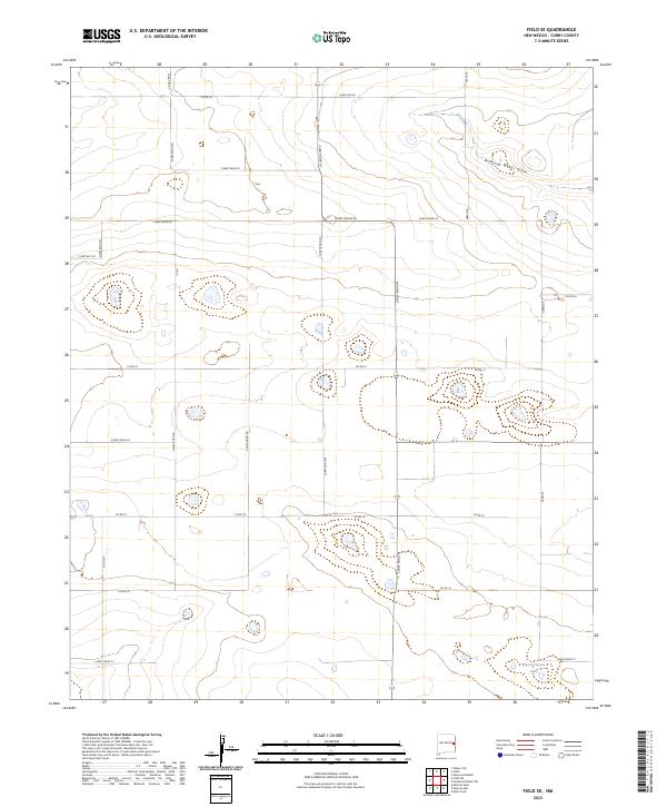 US Topo 7.5-minute map for Field SE NM