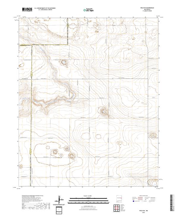 US Topo 7.5-minute map for Field SW NM