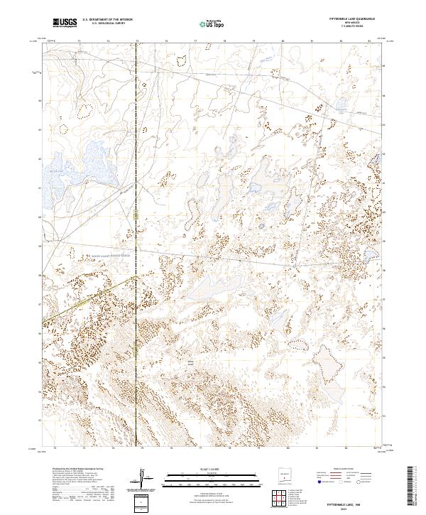 US Topo 7.5-minute map for Fifteenmile Lake NM