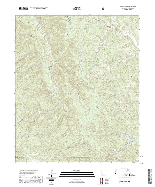 US Topo 7.5-minute map for Firman Canyon NM