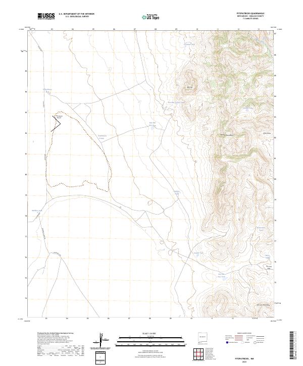 US Topo 7.5-minute map for Fitzpatricks NM