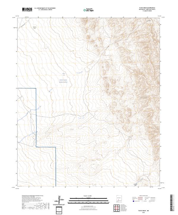 US Topo 7.5-minute map for Fleck Draw NM