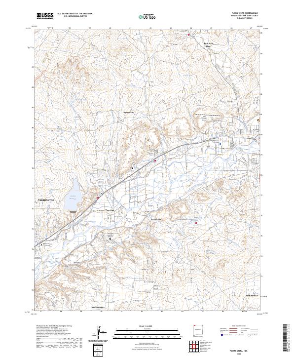 US Topo 7.5-minute map for Flora Vista NM