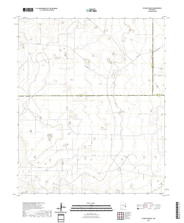 US Topo 7.5-minute map for Flying M Ranch NM