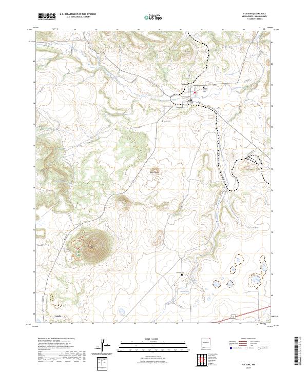 US Topo 7.5-minute map for Folsom NM