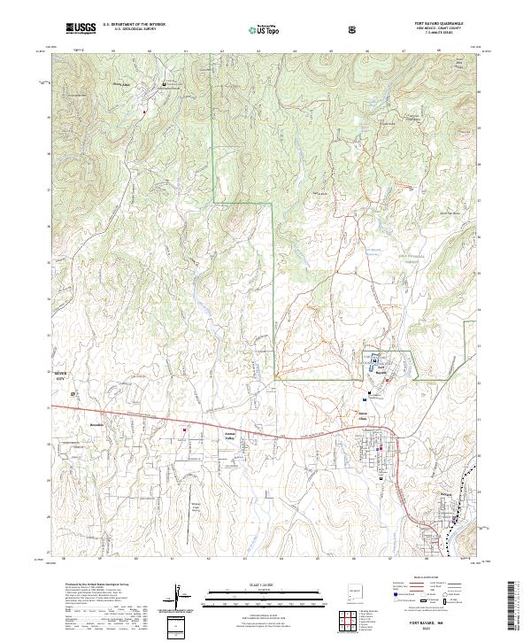 US Topo 7.5-minute map for Fort Bayard NM