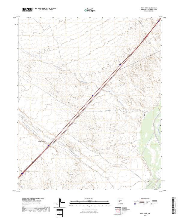 US Topo 7.5-minute map for Fort Craig NM