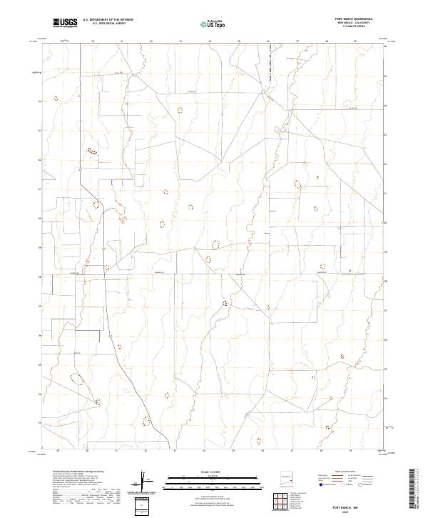 US Topo 7.5-minute map for Fort Ranch NM