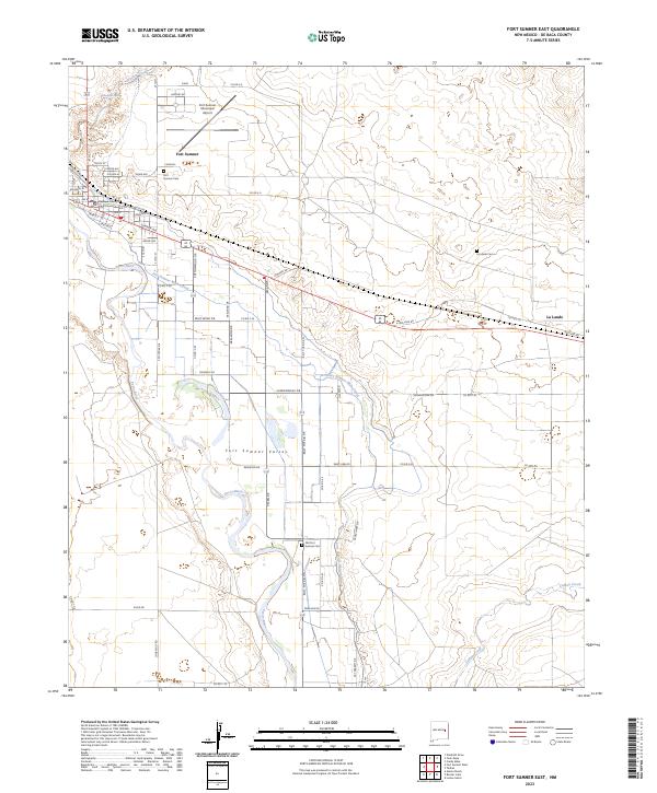 US Topo 7.5-minute map for Fort Sumner East NM