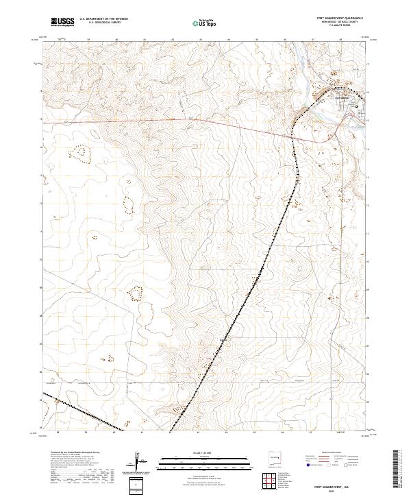 US Topo 7.5-minute map for Fort Sumner West NM