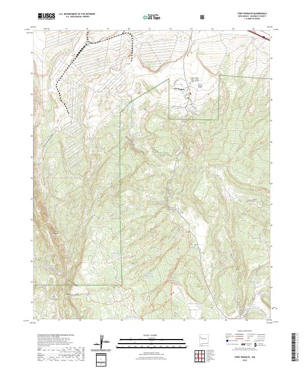 US Topo 7.5-minute map for Fort Wingate NM