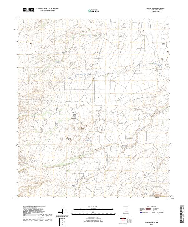 US Topo 7.5-minute map for Foster Ranch NM