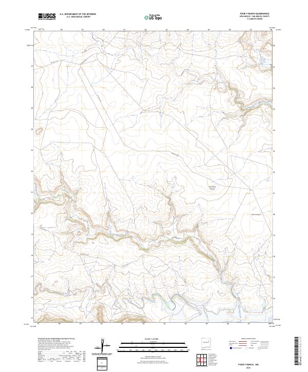 US Topo 7.5-minute map for Four V Ranch NM