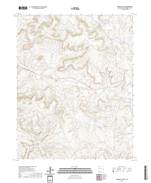 US Topo 7.5-minute map for Fourmile Canyon NM