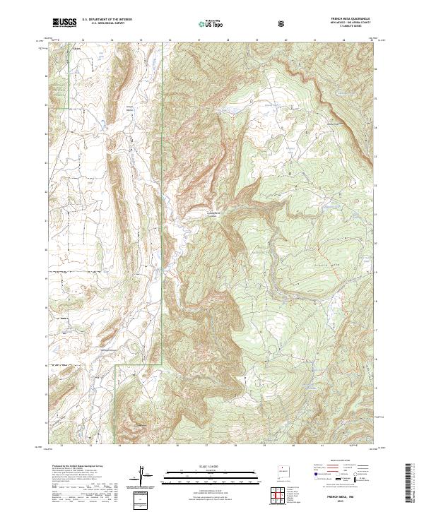 US Topo 7.5-minute map for French Mesa NM
