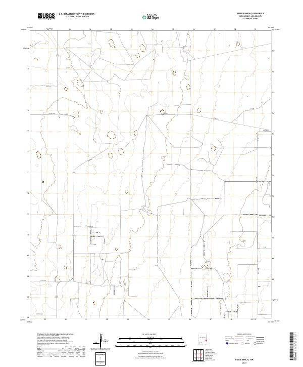 US Topo 7.5-minute map for Frier Ranch NM
