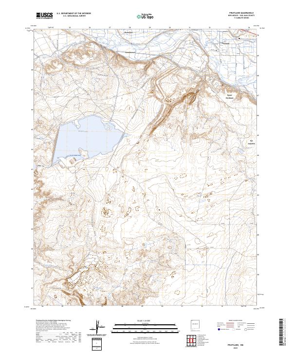 US Topo 7.5-minute map for Fruitland NM