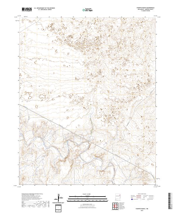 US Topo 7.5-minute map for Fuentes Ranch NM