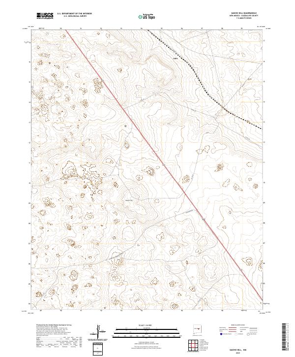 US Topo 7.5-minute map for Gacho Hill NM