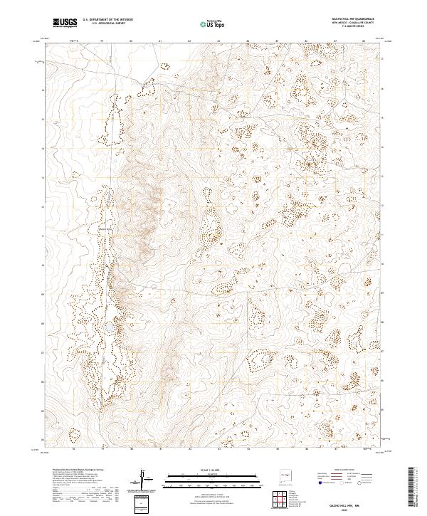 US Topo 7.5-minute map for Gacho Hill NW NM